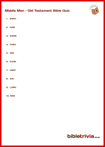 Middle Men - Old Testament - Bible Trivia Quiz