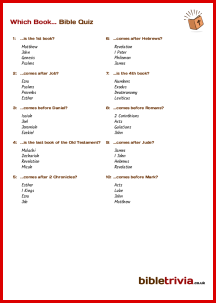 Which Book... - Bible Trivia Quiz