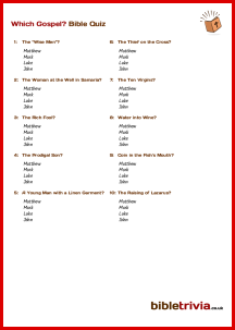 Which Gospel? - Bible Trivia Quiz